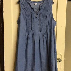 Blue Sleeveless Mini Dress